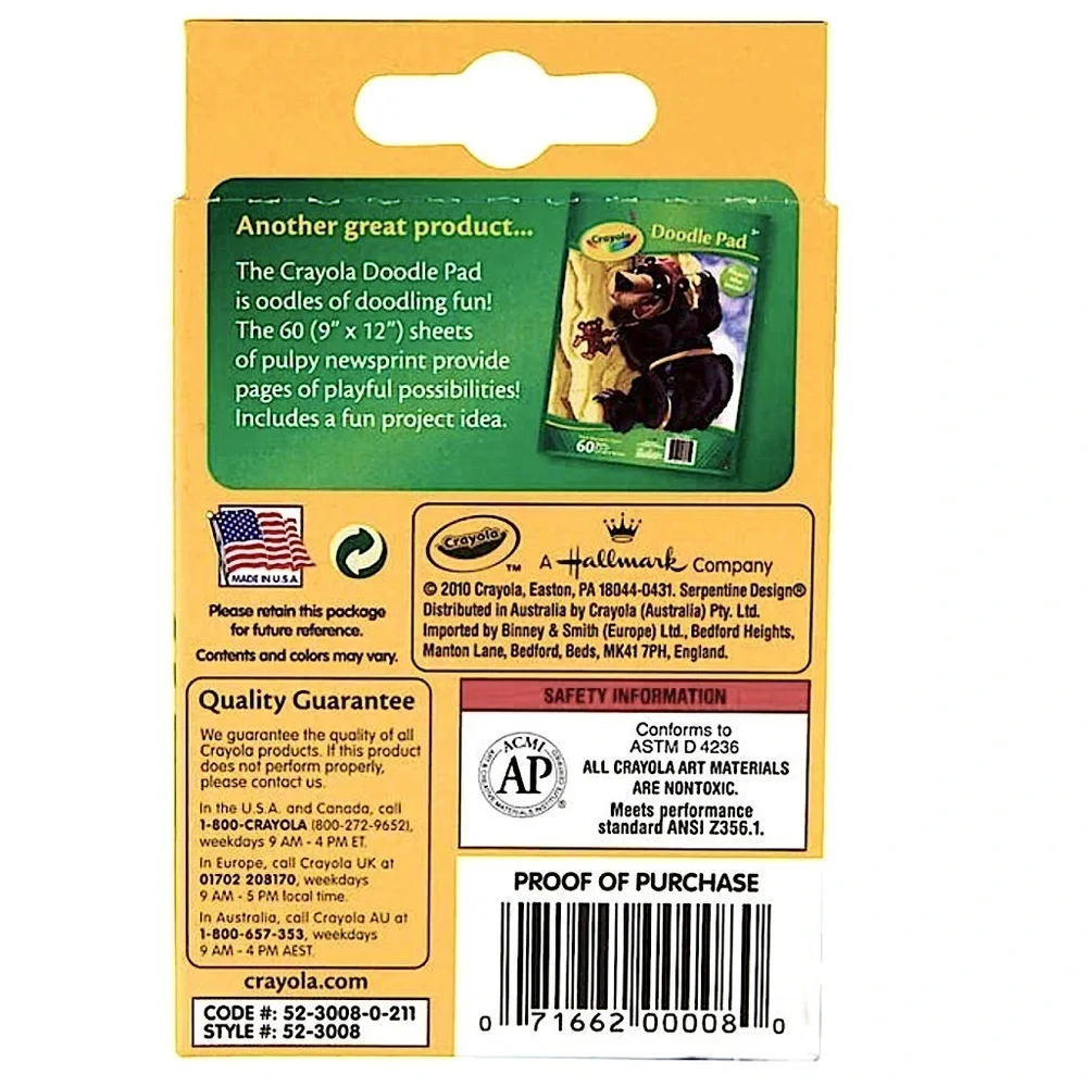Crayola Crayons Made in USA Non Toxic Non Smudge Formula 8 Ct Boxes 12 Box Lot